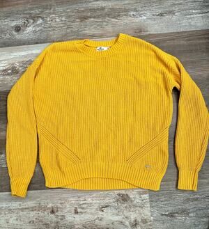 Hollister Co Vintage yellow knit crewneck sweater in women’s Sz XS